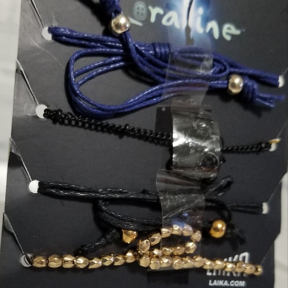 Coraline Dragonfly Button Stars Bracelet Set 4 Piece Bracelets Laika New - Picture 8 of 16